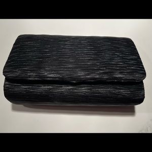 NWOT Black crepe regale ltd bag